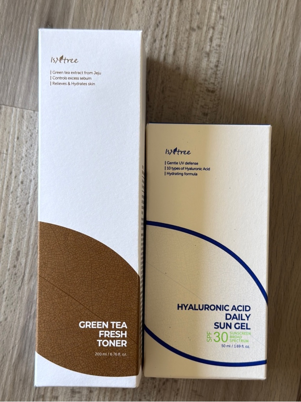 (Set) Isntree Hyaluronic Acid Daily Sun Gel SPF 30 & Green Tea Fresh Toner